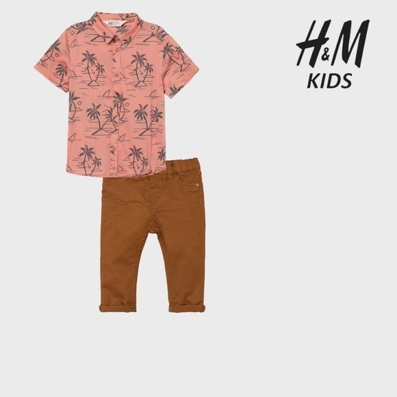 𝅺H&M Kids Shirt with Pants Outfit Bundle - Picture 1 of 9